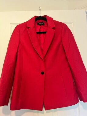 JAEGER Women's Red Single-Button Blazer Jacket